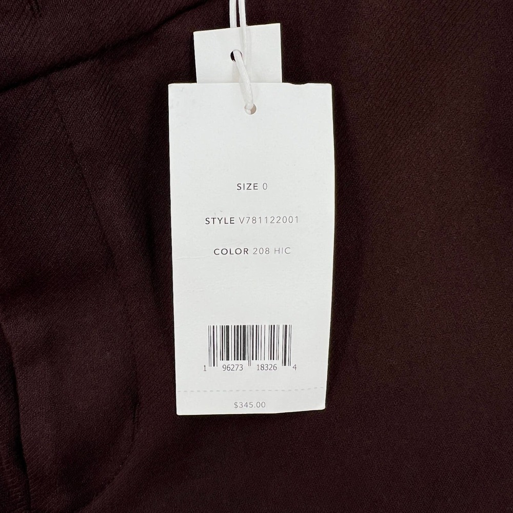 VINCE Slim Flared Pants Womens 0 Hickory Darl Brown Cropped Mid Rise Stretch NWT - Picture 12 of 16